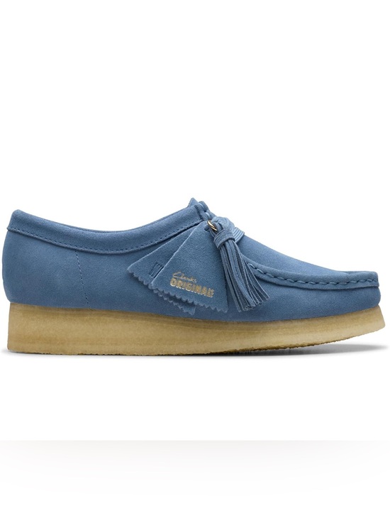Clarks Shoes - Clarks Blue Suede Tassel Wallabee Loafer